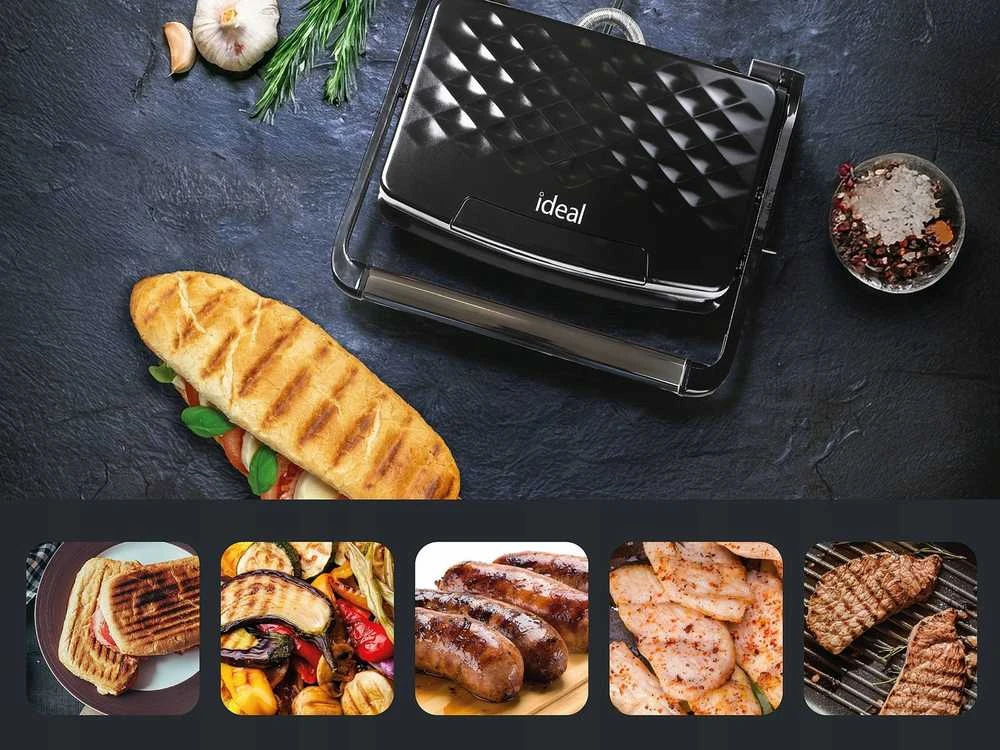 Kontaktinis elektrinis grilis PANINI 1600 W – galingas sumuštinių keptuvas
