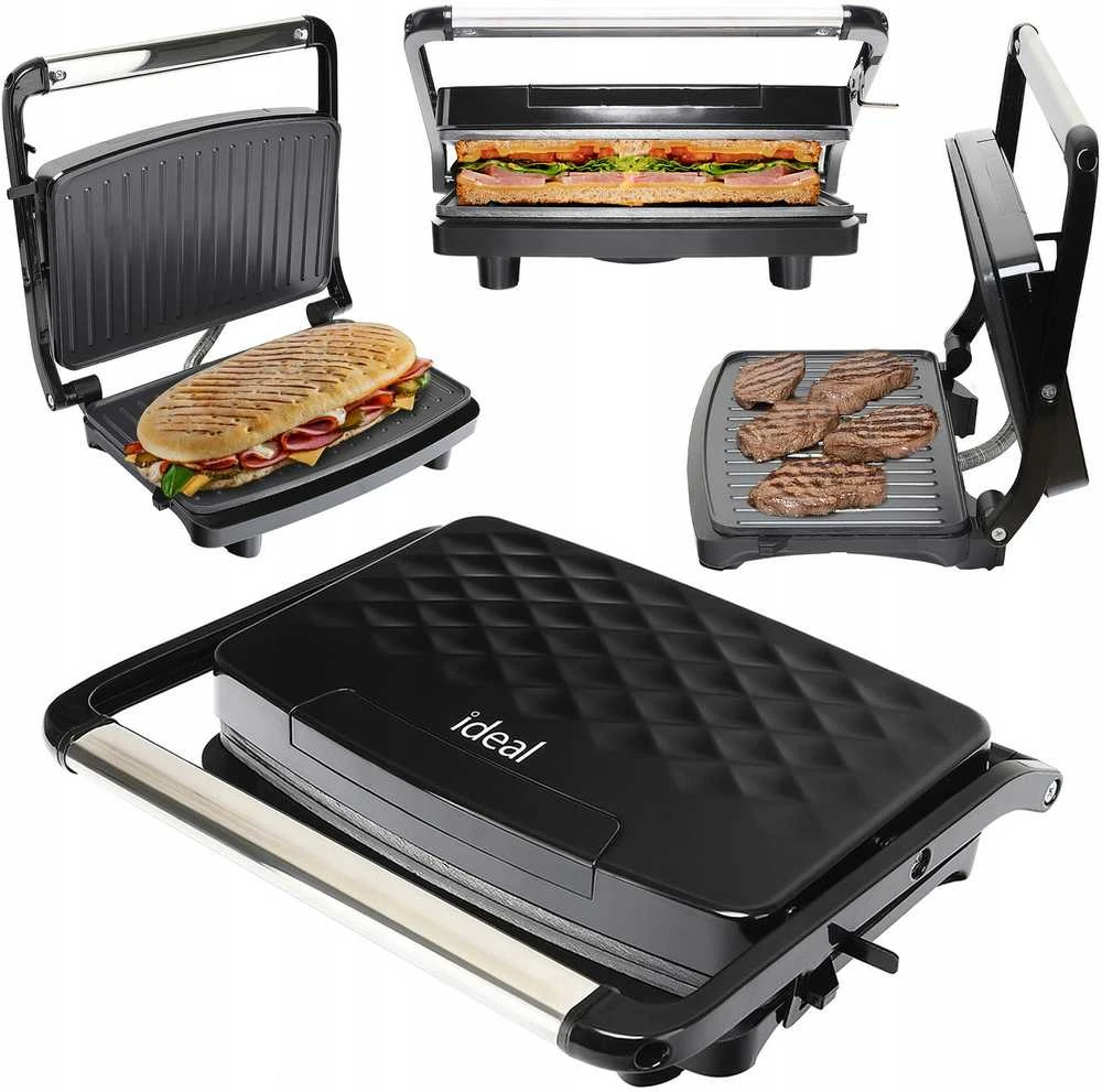 Kontaktinis elektrinis grilis PANINI 1600 W – galingas sumuštinių keptuvas