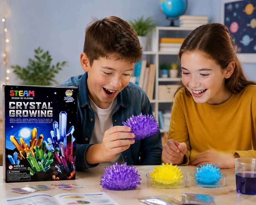 Kristalų auginimo rinkinys LEAN Toys, 2 kristalams