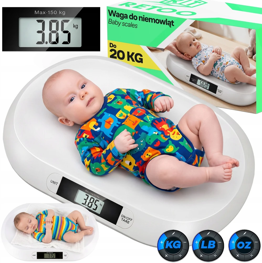 Kūdikio svarstyklės RETOO, iki 20 kg
