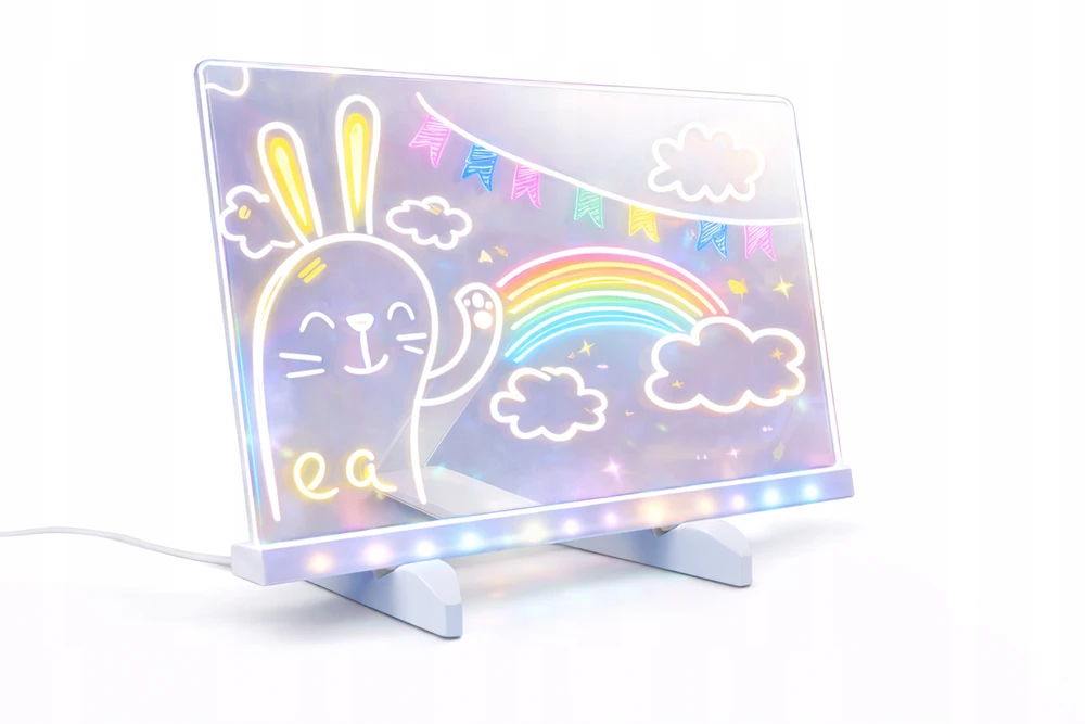 LED piešimo lenta Drobiazgarnia su 6 žymekliais