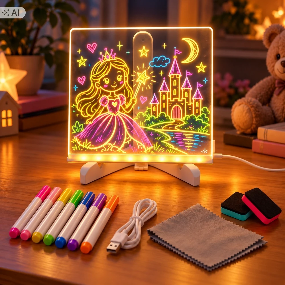 LED piešimo lenta NORIMPEX su 7 žymekliais