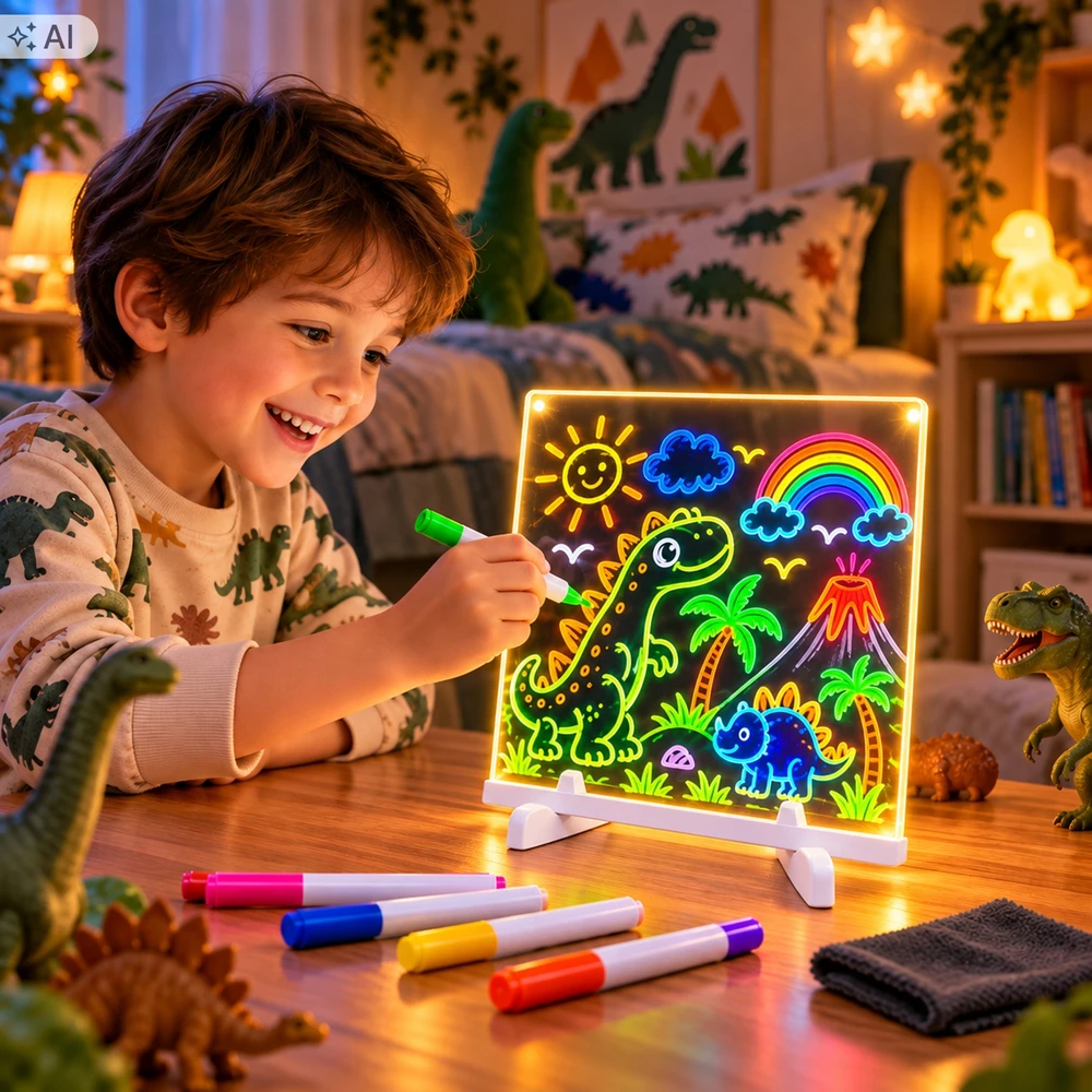 LED piešimo lenta NORIMPEX su 7 žymekliais