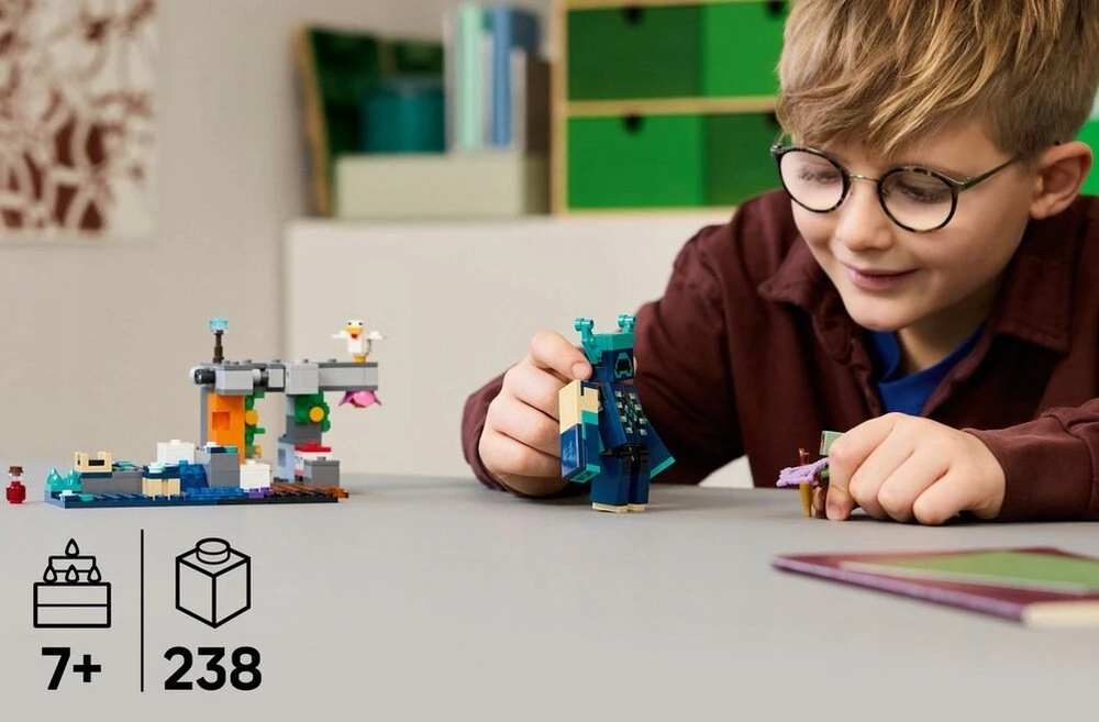 LEGO Minecraft susitikimo su sargu konstruktorius, 238 dalių