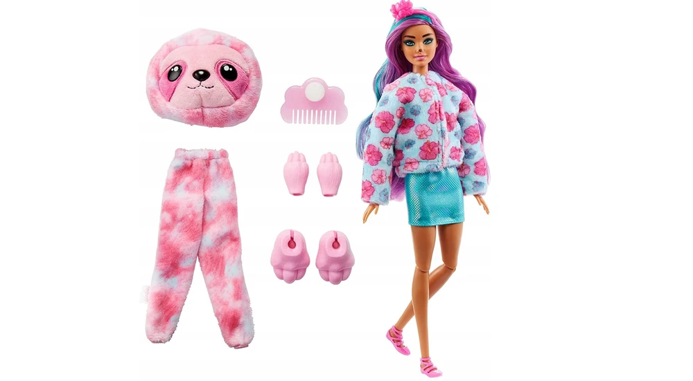 Lėlė Barbie Cutie Reveal rinkinys tingnukė