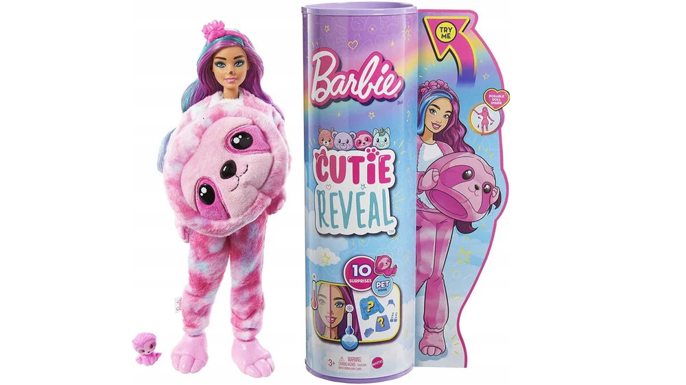 Lėlė Barbie Cutie Reveal rinkinys tingnukė
