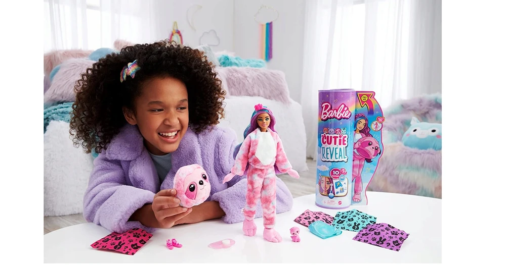 Lėlė Barbie Cutie Reveal rinkinys tingnukė