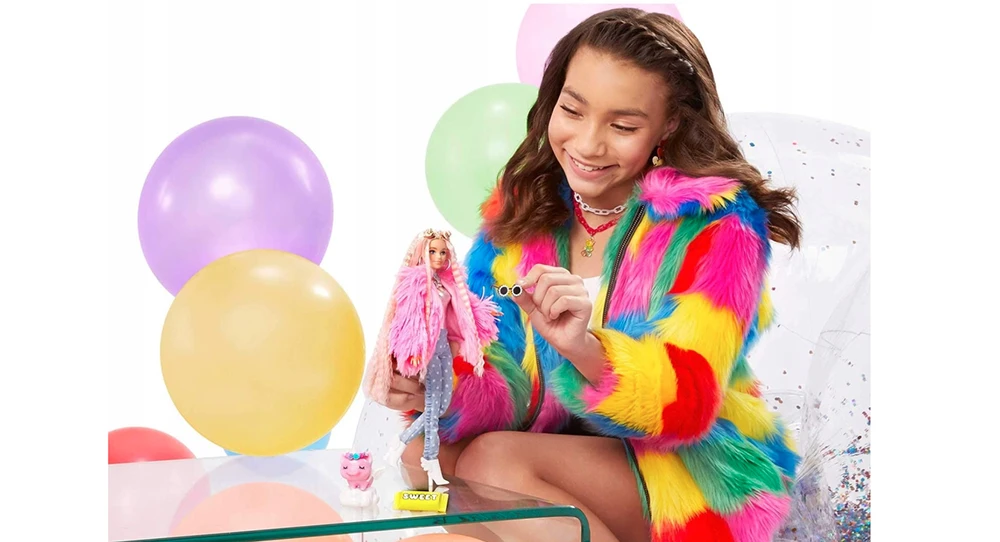 Lėlė Barbie Extra Rožinė Coat With Pig Unicorn rinkinys GRN28