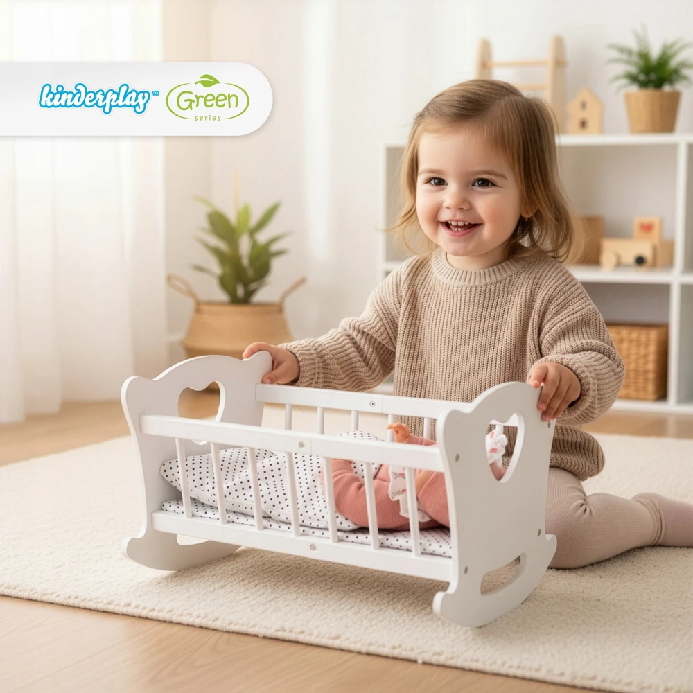 Lėlės lopšys Kinderplay, baltas