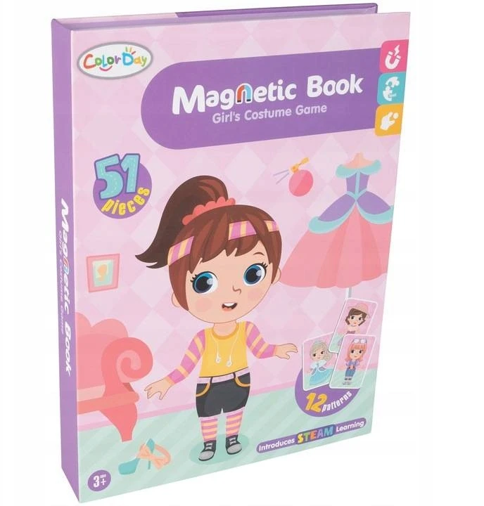 Magnetinė aprengimo dėlionė MalPlay, 51 magnetas