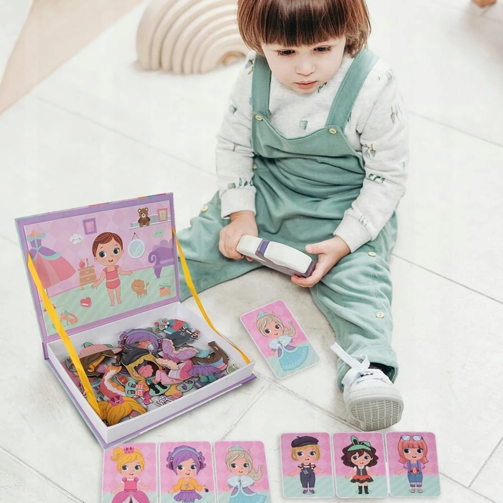Magnetinė aprengimo dėlionė MalPlay, 51 magnetas