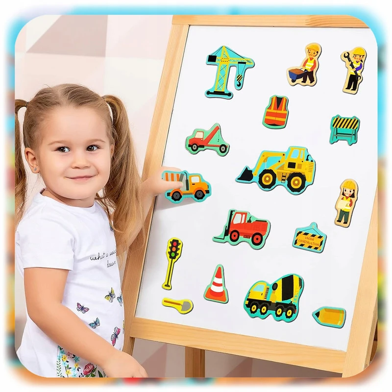 Magnetinė konstravimo knyga-dėlionė su automobiliais