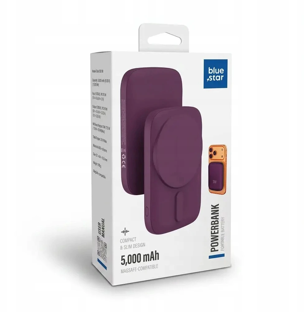 Magnetinis išorinis akumuliatorius, 5000 mAh