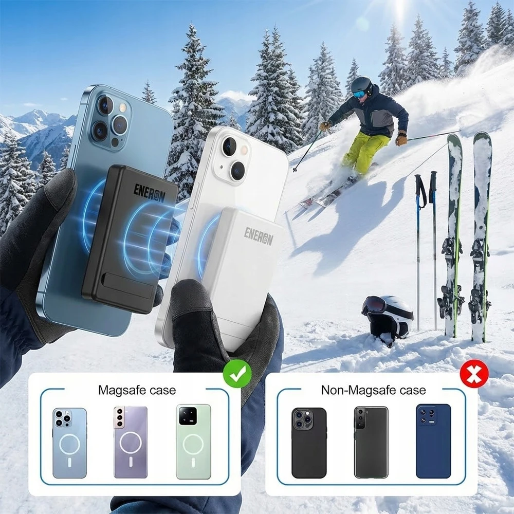 Magnetinis išorinis akumuliatorius Eneron, 5000 mAh