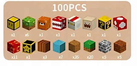 Magnetinių kubelių konstruktorius vaikams, 100 dalių, 3D