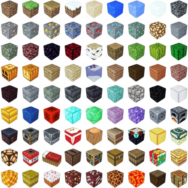 Magnetinių „Minecraft“ pikselių kubelių rinkinys vaikams, 50 dalių