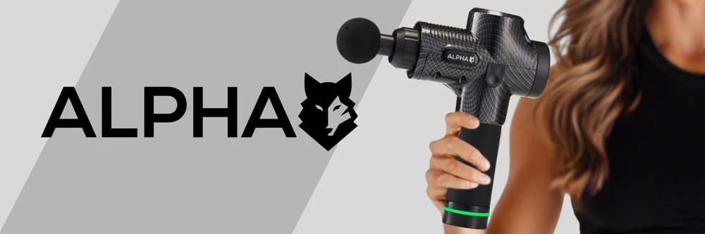 Masažo pistoletas ALPHA, 9 antgaliai