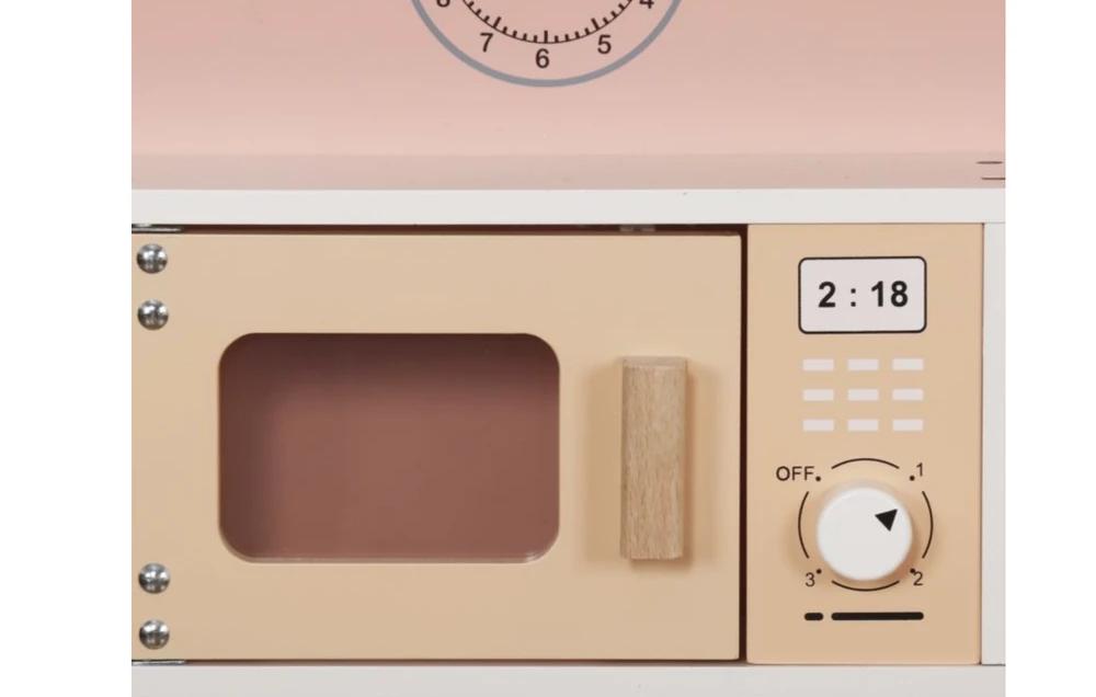 Daugiafunkcinė moderni medinė virtuvėlė su priedais, Rose