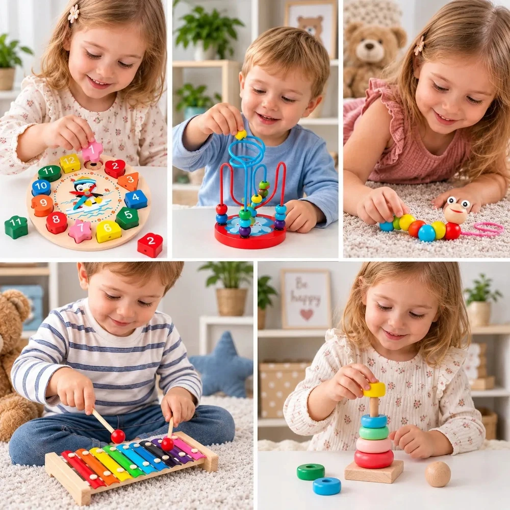 Medinis lavinamasis žaislų rinkinys Przydasie.pl, 5 viename