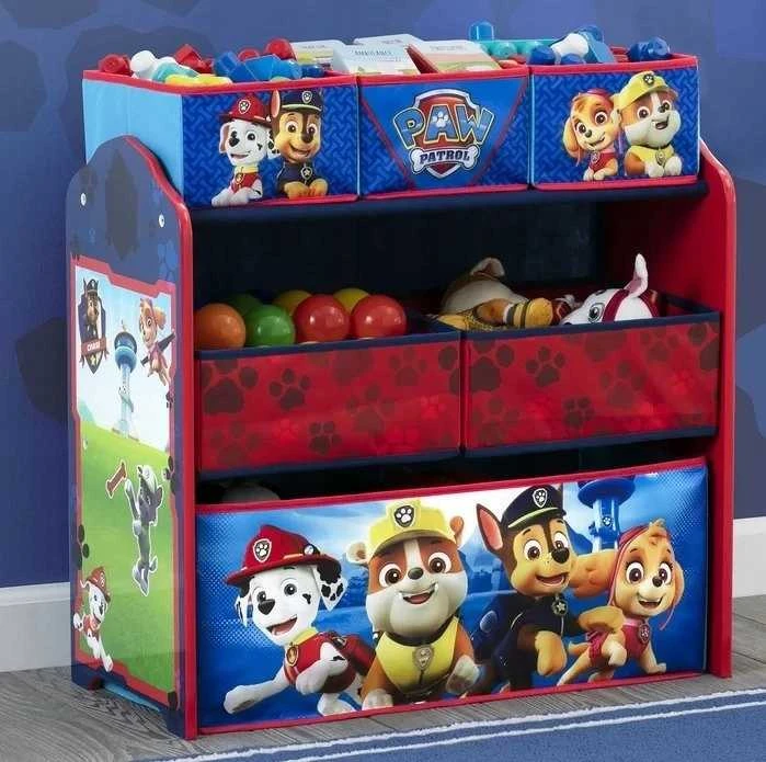 Medinis žaislų ir knygų organizatorius vaikams – „PAW Patrol“ Skye dizainas