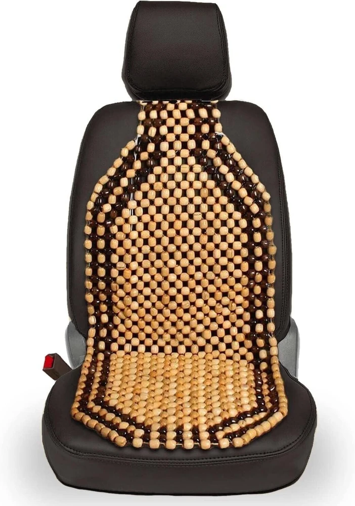 Medinių karoliukų kilimėlis automobilio sėdynei Anytech, 128 × 40 cm