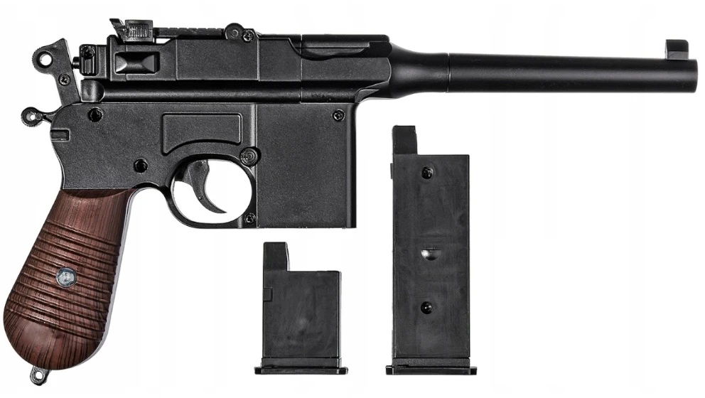 Metalinė pistoleto replika Mauser C96, 2 dėtuvės