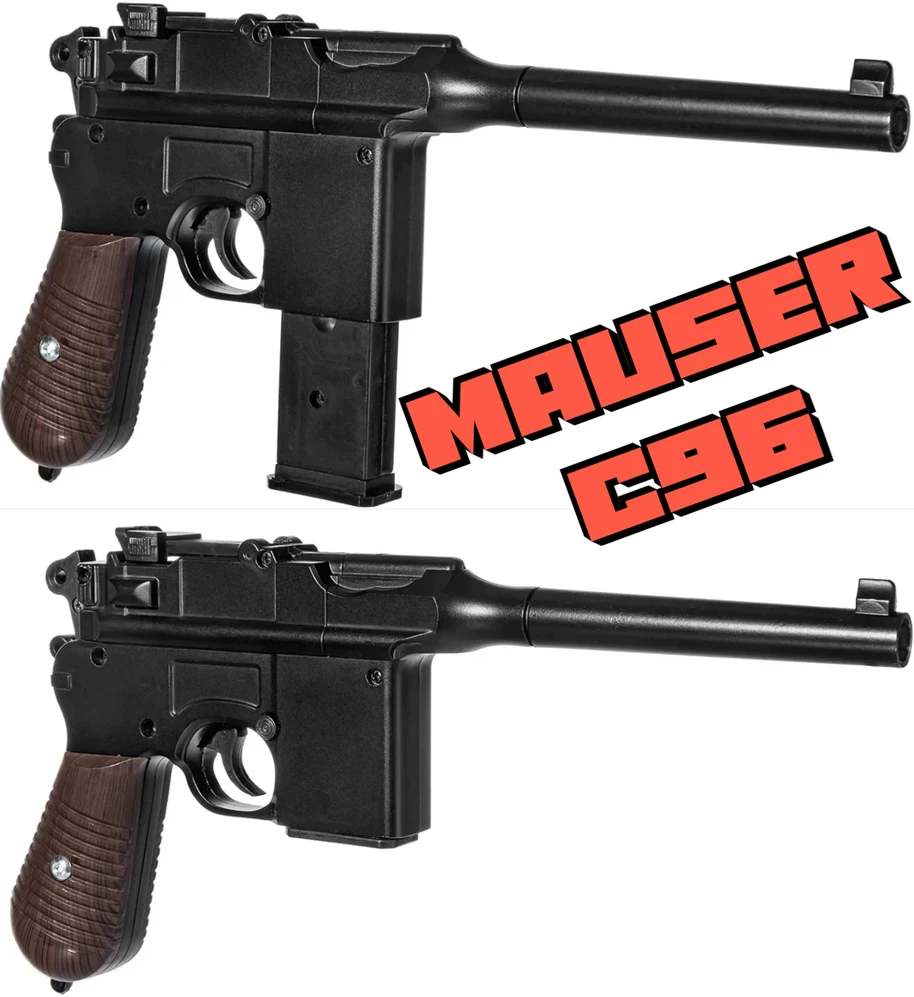 Metalinė pistoleto replika Mauser C96, 2 dėtuvės