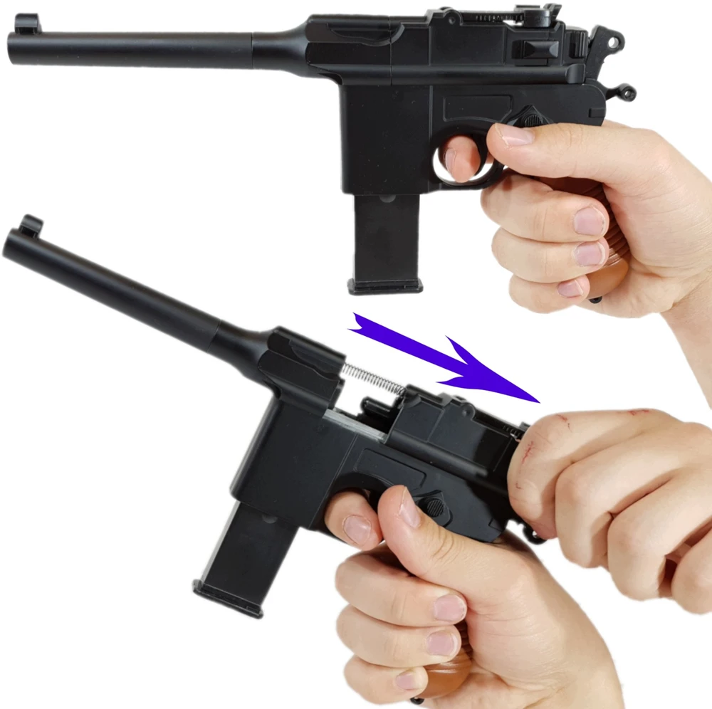 Metalinė pistoleto replika Mauser C96, 2 dėtuvės