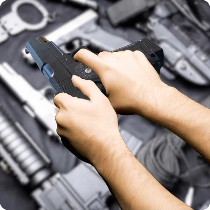 Metalo ir plastiko rutuliukų šautuvas su duslintuvu + 800 BB rutuliukų