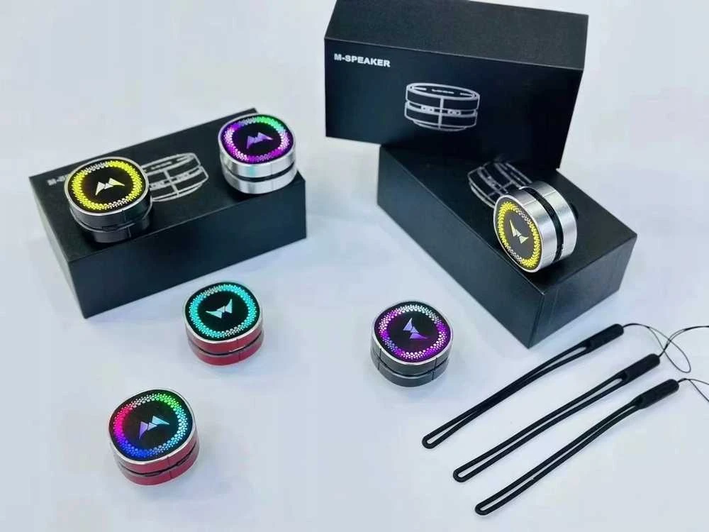 Mini „Bluetooth“ kolonėlė su kaulinio laidumo technologija, RGB apšvietimu ir siurbtuku