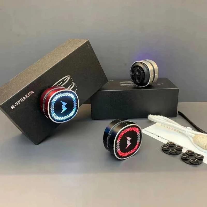 Mini „Bluetooth“ kolonėlė su kaulinio laidumo technologija, RGB apšvietimu ir siurbtuku