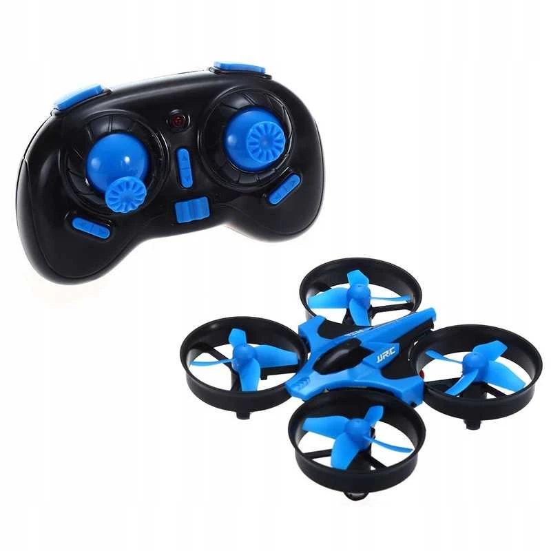 Mini dronas JJRC H36 2.4 GHz – kompaktiškas, 4 kanalų, mėlynas