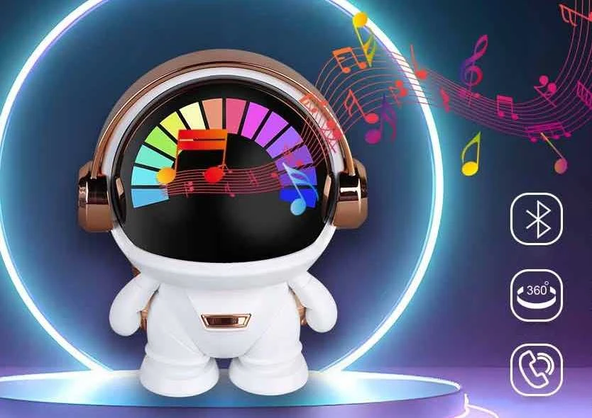 Mini išmanioji „Bluetooth“ kolonėlė su RGB LED apšvietimu „Astronaut“