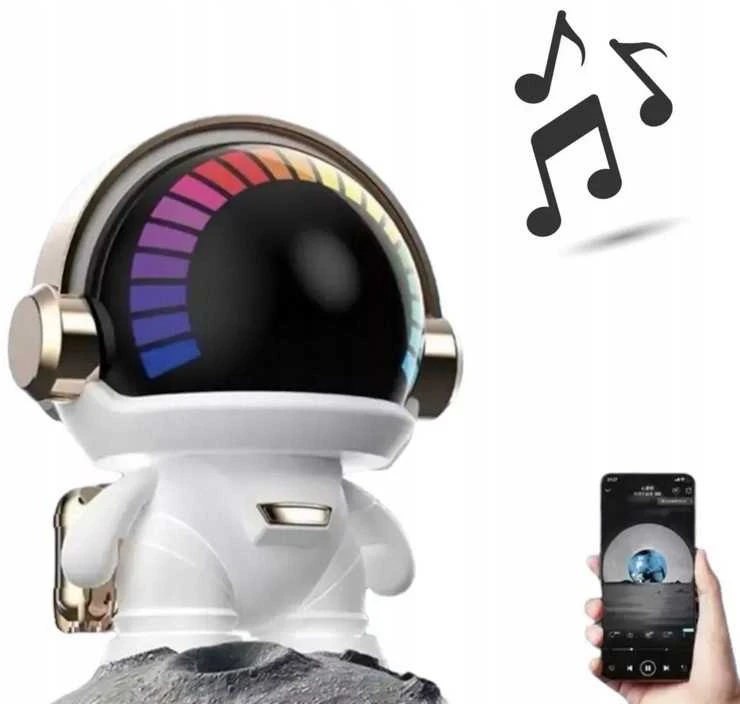 Mini išmanioji „Bluetooth“ kolonėlė su RGB LED apšvietimu „Astronaut“