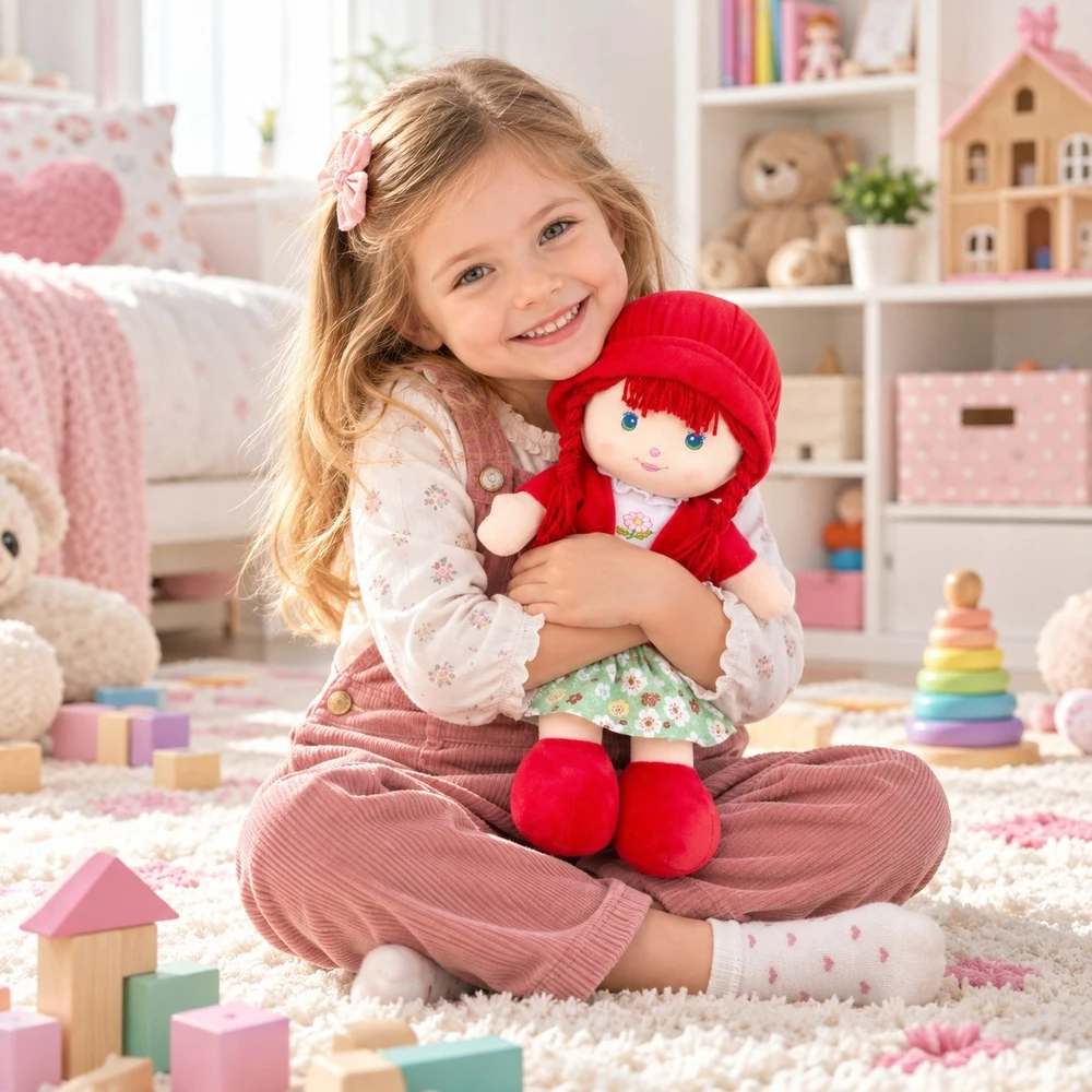 Minkšta skudurinė lėlė Bigtoys, 38 cm