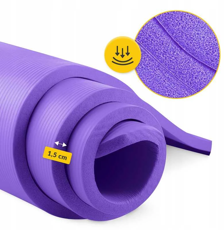 Minkštas Ir Patogus Kilimėlis Sportui | 1,5 cm Storis | Jogos, Fitneso ir Pratimų Treniruotėms