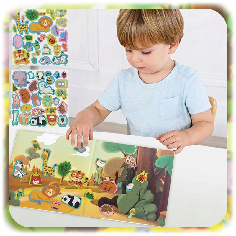 Montessori magnetinė knyga-dėlionė vaikams su gyvūnais