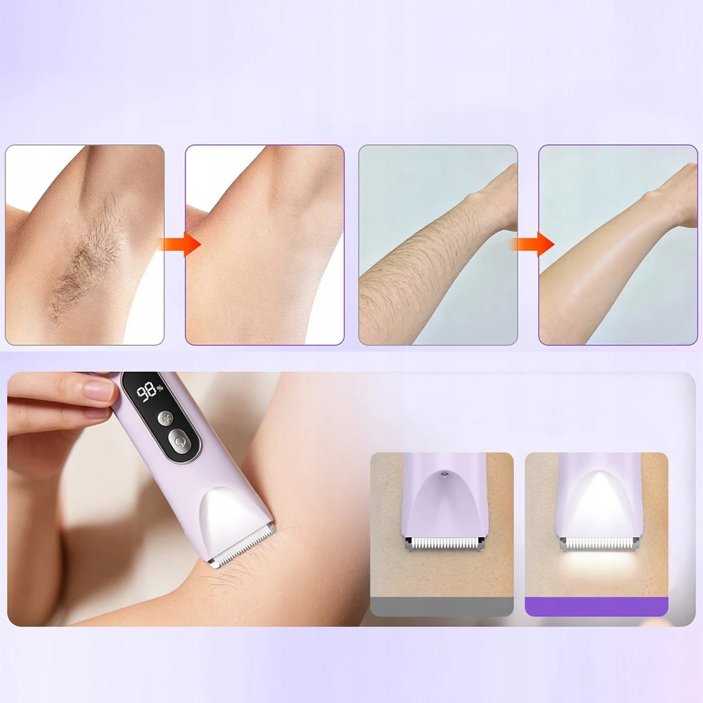 Moteriška elektrinė barzdaskutė, violetinė