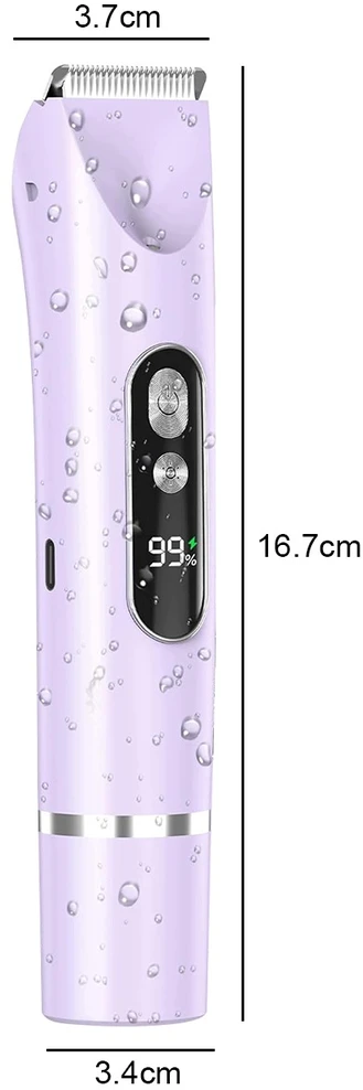 Moteriška elektrinė barzdaskutė, violetinė