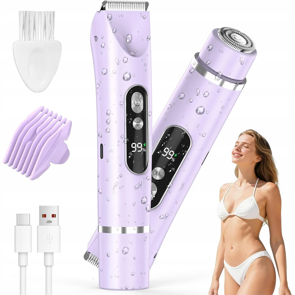 Moteriška elektrinė barzdaskutė, violetinė