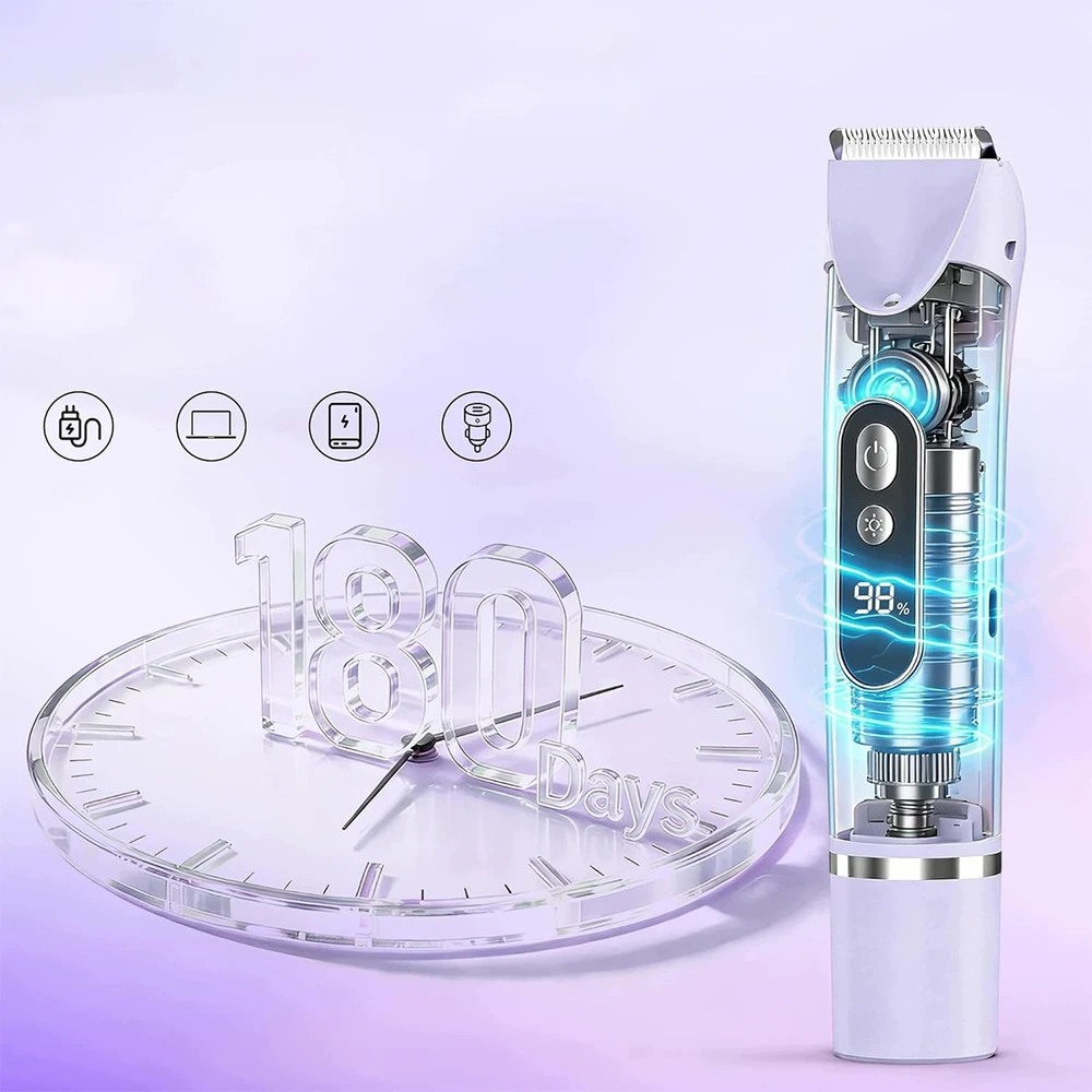 Moteriška elektrinė barzdaskutė, violetinė