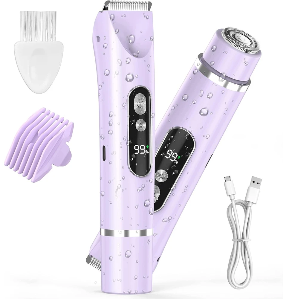 Moteriška elektrinė barzdaskutė, violetinė