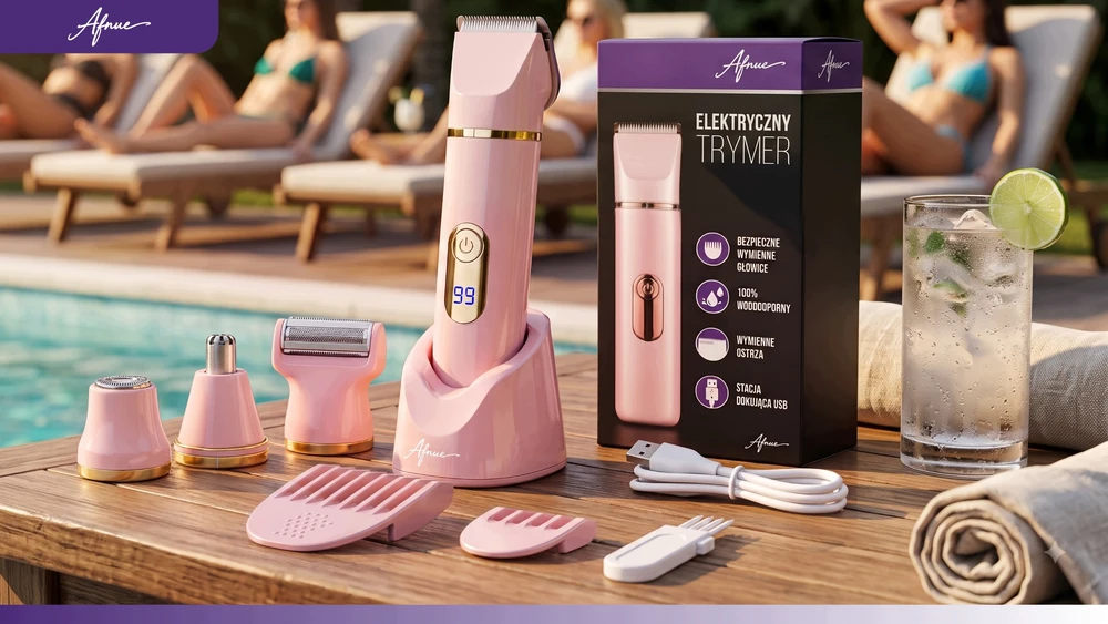 Barzdaskutė Moteriškas elektrinis skustuvas-trimeris Afnue