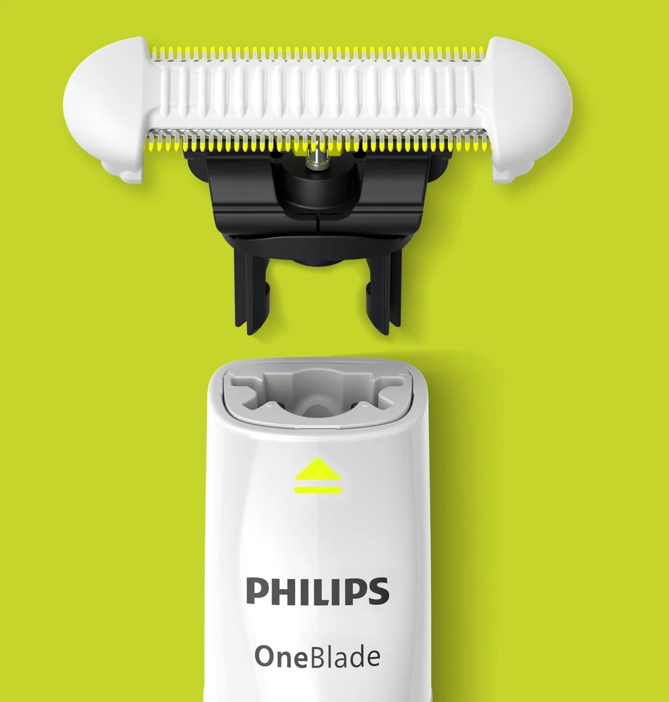Barzdaskutė Moteriškas skustuvas Philips OneBlade Intimate, 2 peiliukai