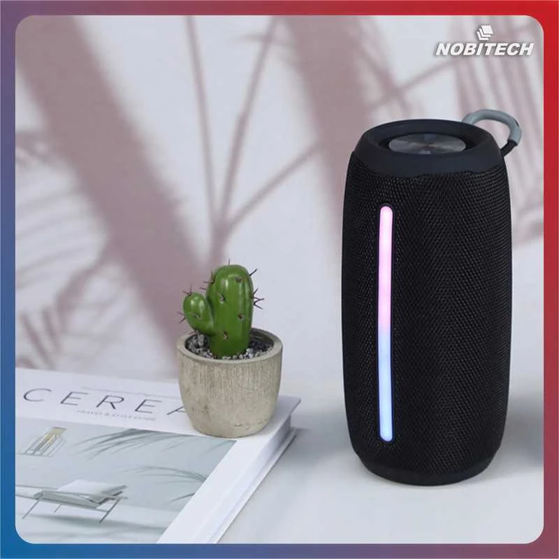 Nešiojama belaidė „Bluetooth“ kolonėlė su FM radiju, RGB LED ir SD kortele