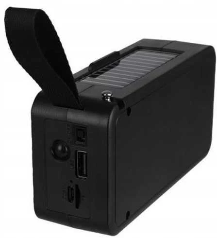 Nešiojama belaidė „Bluetooth“ kolonėlė su saulės įkrovimu ir radiju