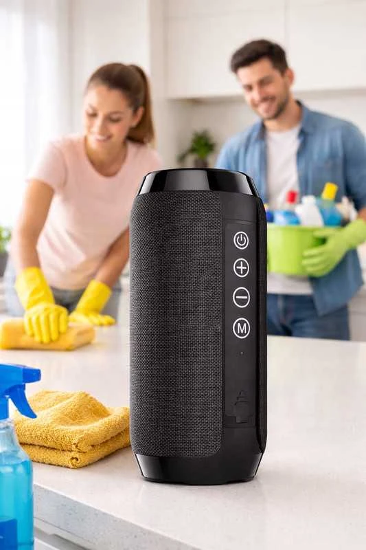 Nešiojama belaidė „Bluetooth“ kolonėlė su FM radiju, USB, SD ir AUX