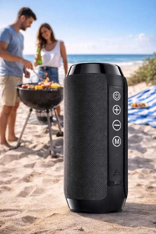 Nešiojama belaidė „Bluetooth“ kolonėlė su FM radiju, USB, SD ir AUX