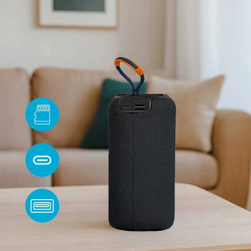 Nešiojama belaidė „Bluetooth“ kolonėlė–bokštas su FM radiju, MP3 ir 26 W galia