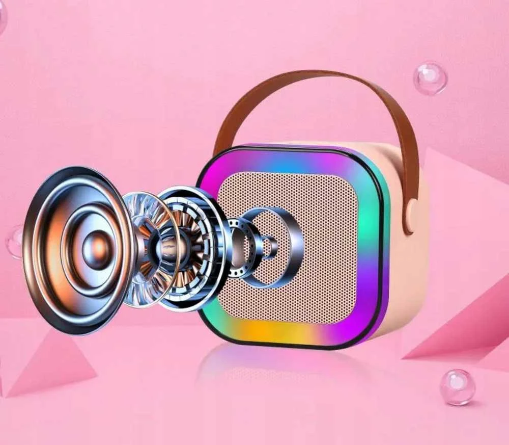 Nešiojama „Bluetooth“ kolonėlė „Blow“ su karaoke mikrofonu ir RGB apšvietimu